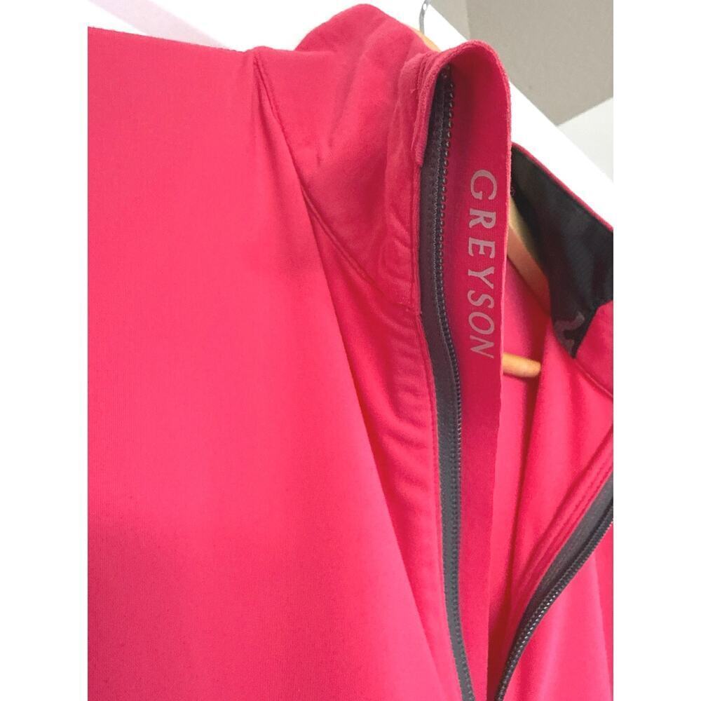 Greyson 1/4 Zip Golf Pullover Mens Size Small Solid Pink Stretch Jacket - Picture 6 of 10